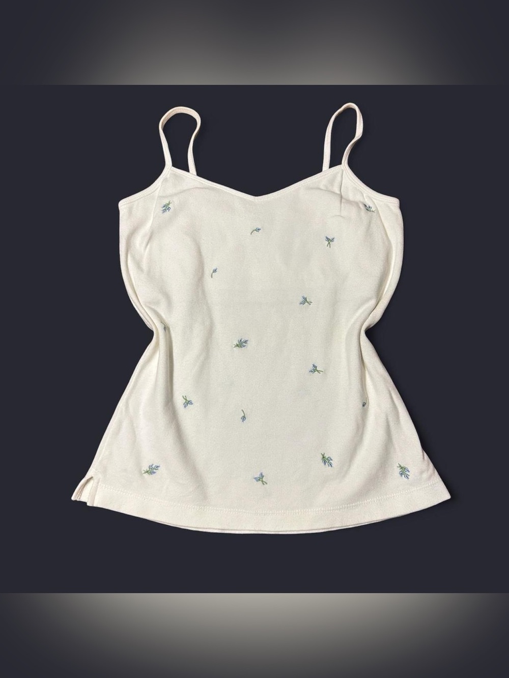 Y2K White Floral Tank Top by Faded Glory!